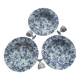 Set of 3 soup plates in English earthenware