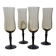 4 verres en cristal fumé torsadé