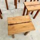 Brutalist oak stool