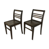 Pair of chairs René Gabriel design reconstruction 50s