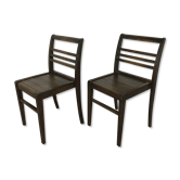Pair of chairs René Gabriel design reconstruction 50s