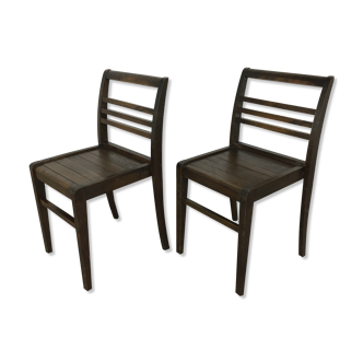 Pair of chairs René Gabriel design reconstruction 50s