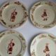 4 plates in old earthenware