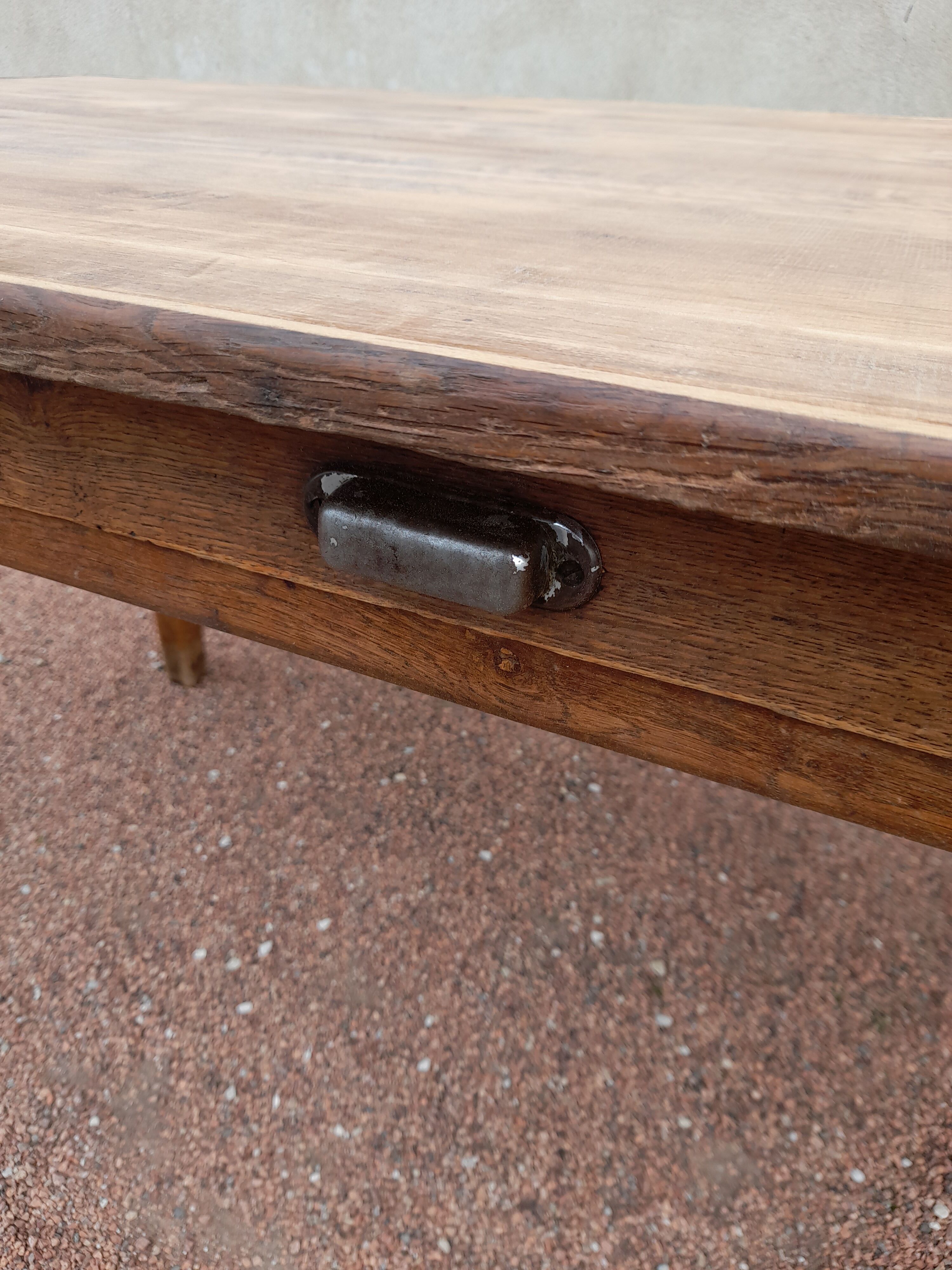 Old oak farm table - 1m62
