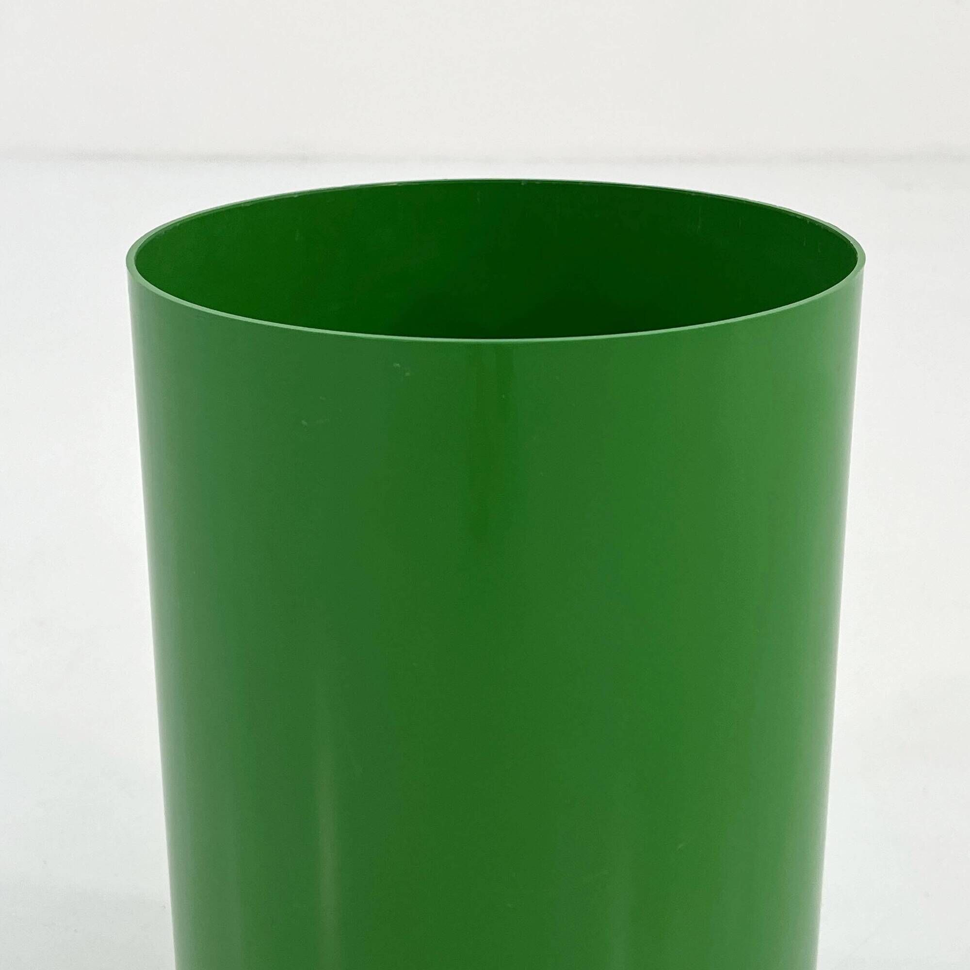 Green Basket or Umbrella Stand by Gino Colombini for Kartell, 1970