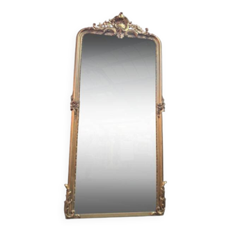 Louis Philippe mirror with pediment 192 x 94cm
