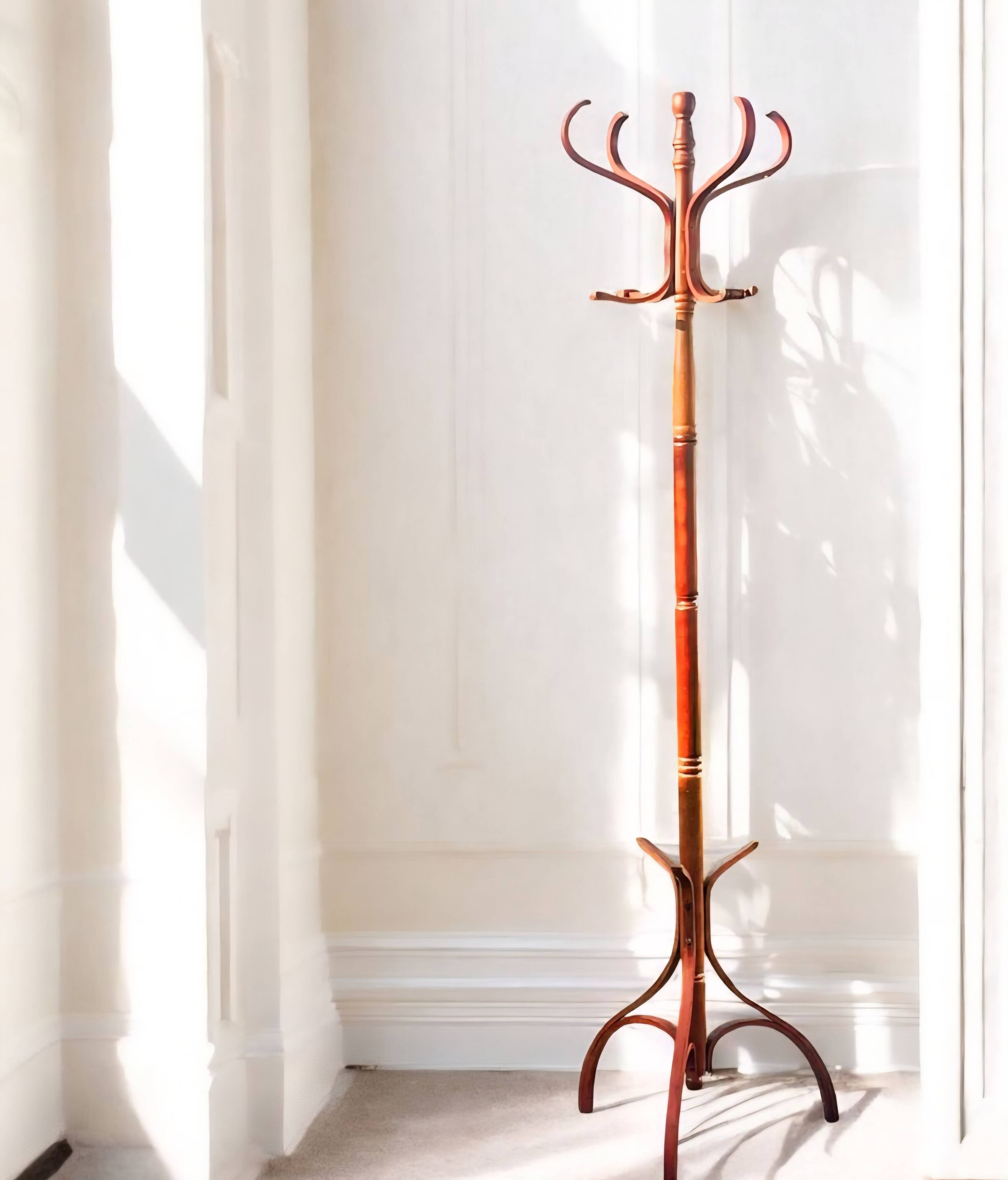 Curved wood coat rack – Thonet style