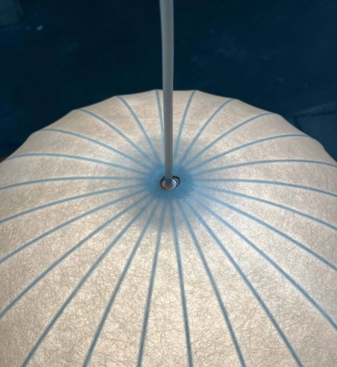 Mid-century modern Cocoon pendant lamp by Friedel Wauer for Goldkant Leuchten, Germany, 1960s.