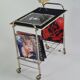 Hi_Fi furniture, brass and black velvet, circa 1970