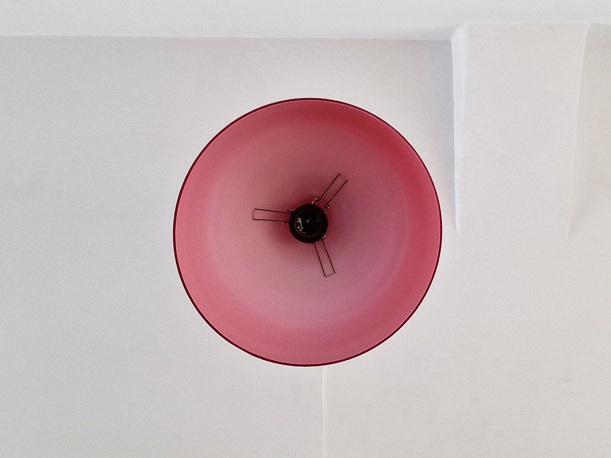 Red Murano glass pendant lamp by Paulo Venini for Venini, Italy 1960's