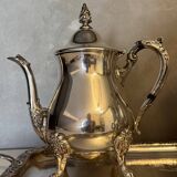 Silver-plated tea and coffee service with tray