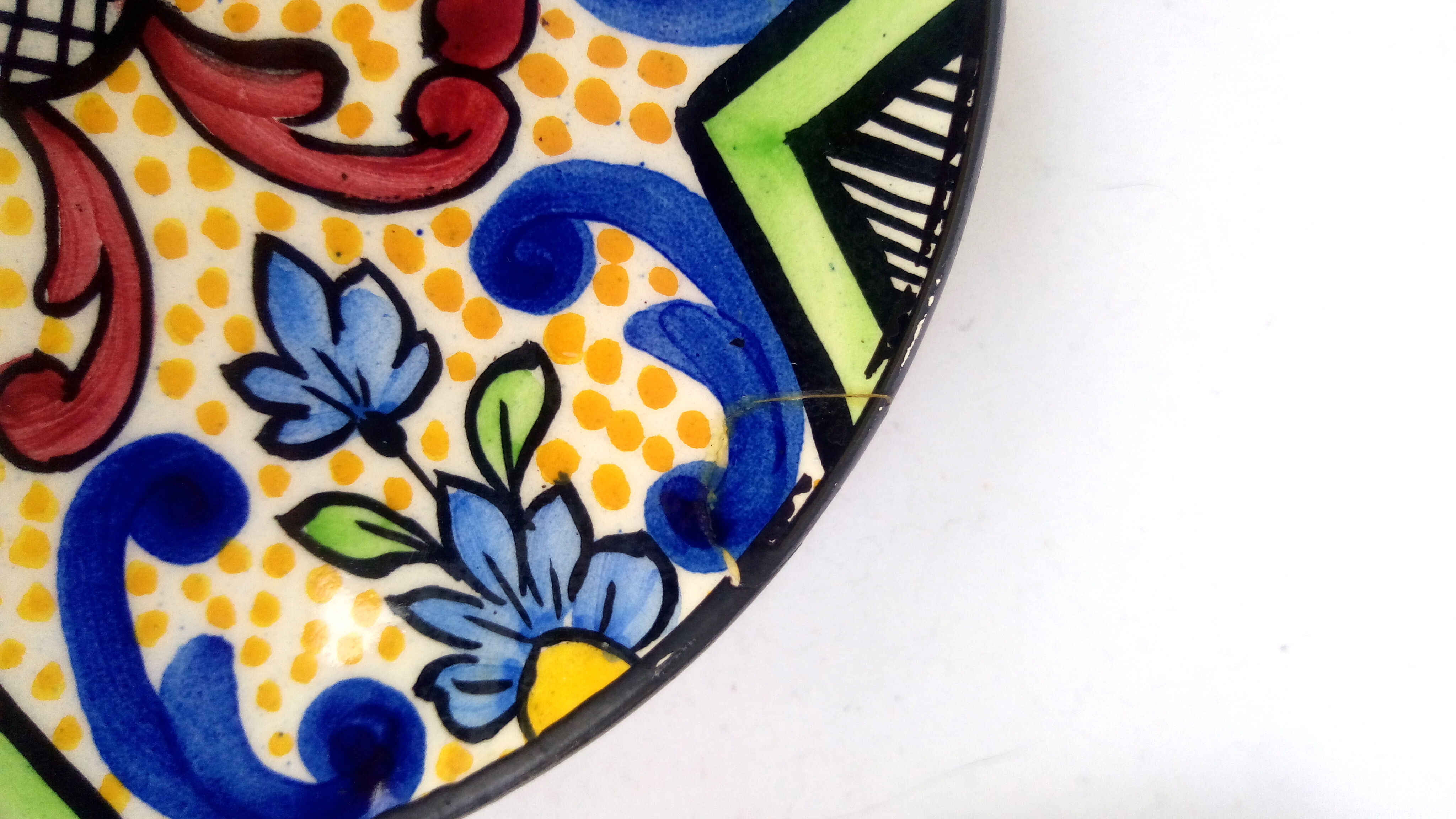 Lot of 4 hand-painted Spanish plates