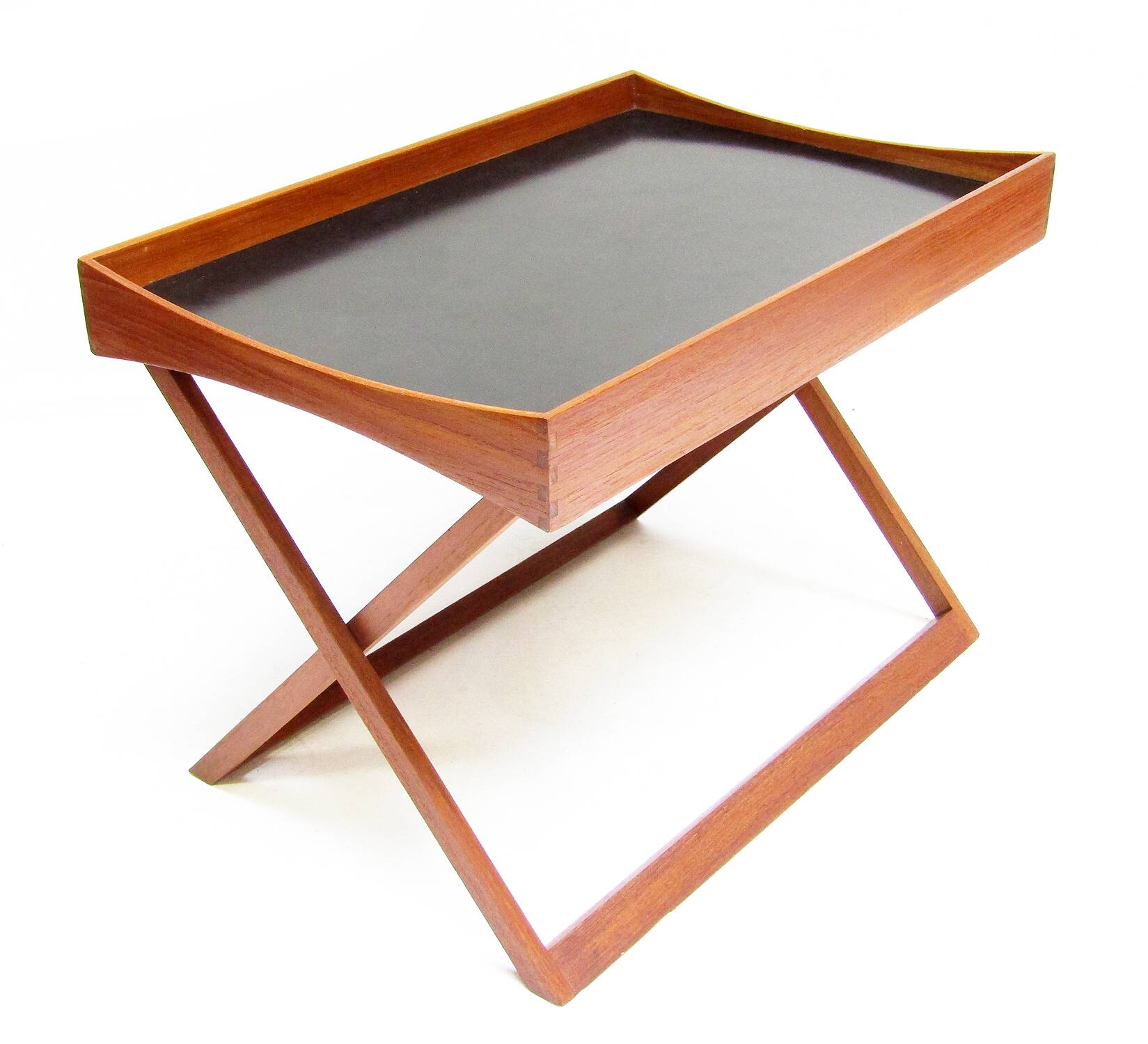 Danish Folding Campaign Side Table by Torsten Johansson for Bo-Ex