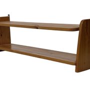 Vintage wooden wall shelve rack in pinewood minimalist design