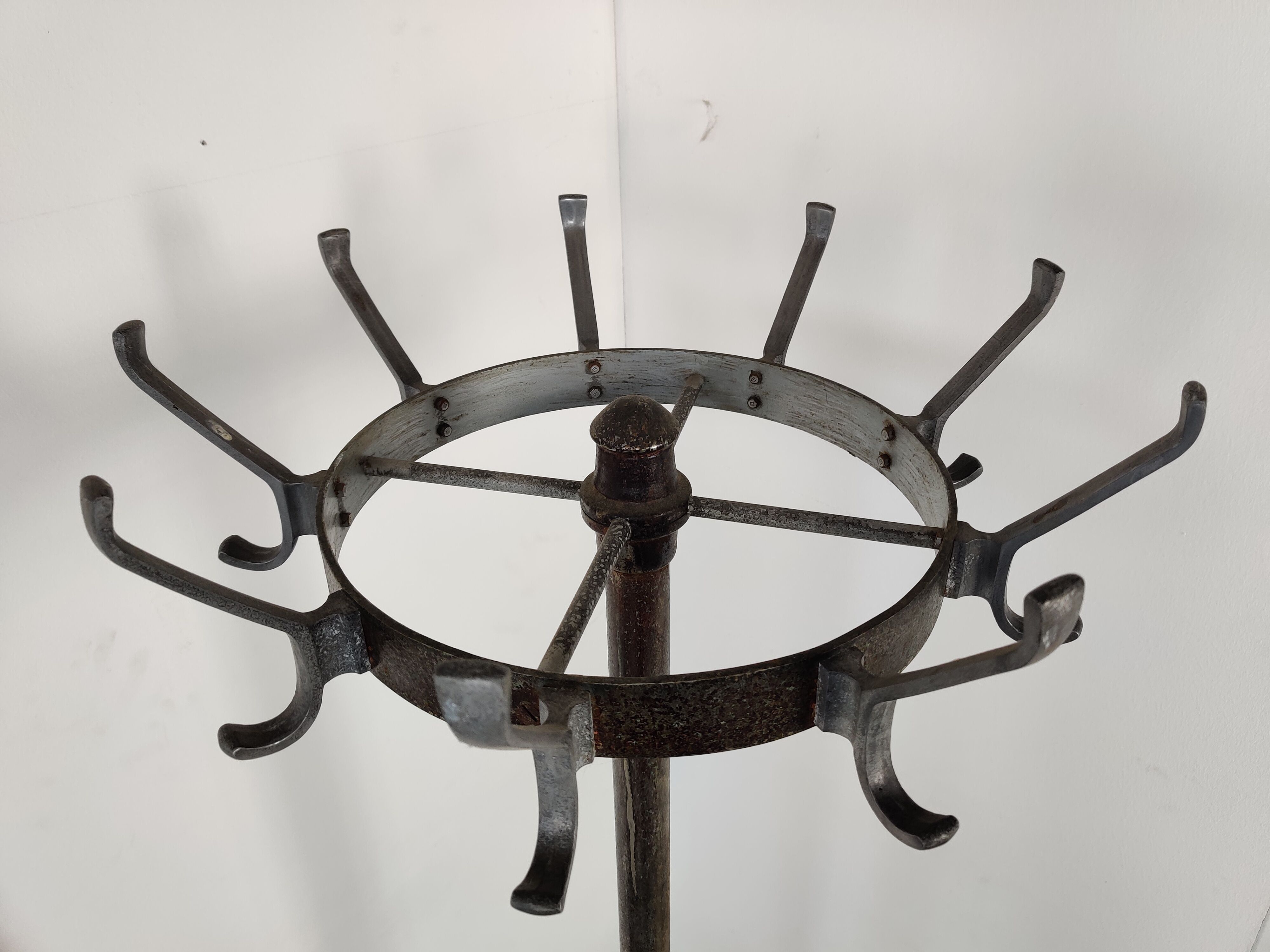 Cast iron coat hanger from the 1950s