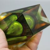 Vintage sommerso vase murano glass flavio polished seguso italy 1970