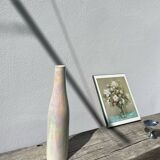 Iridescent white ceramic vase