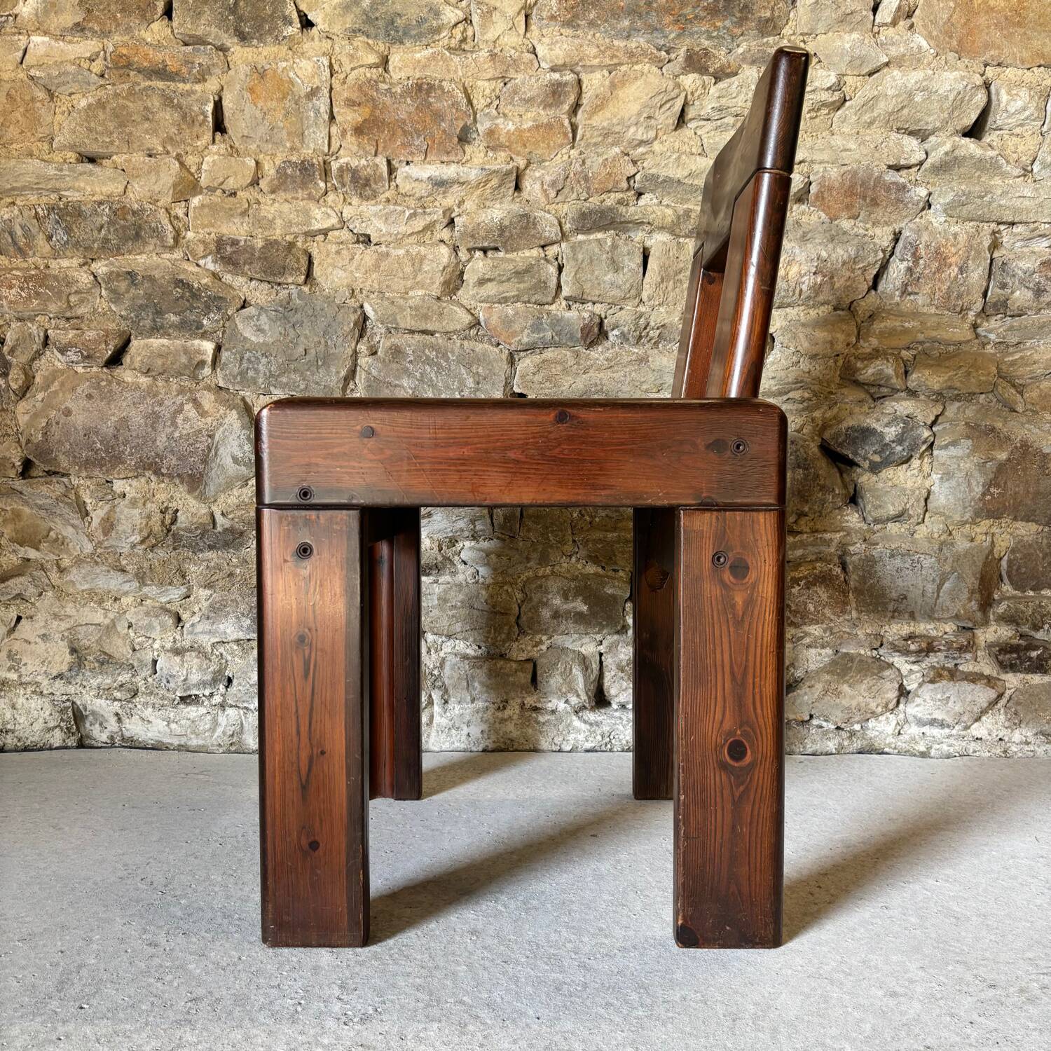 Table and 4 chairs set by Silvio Coppola for Fratelli Montina