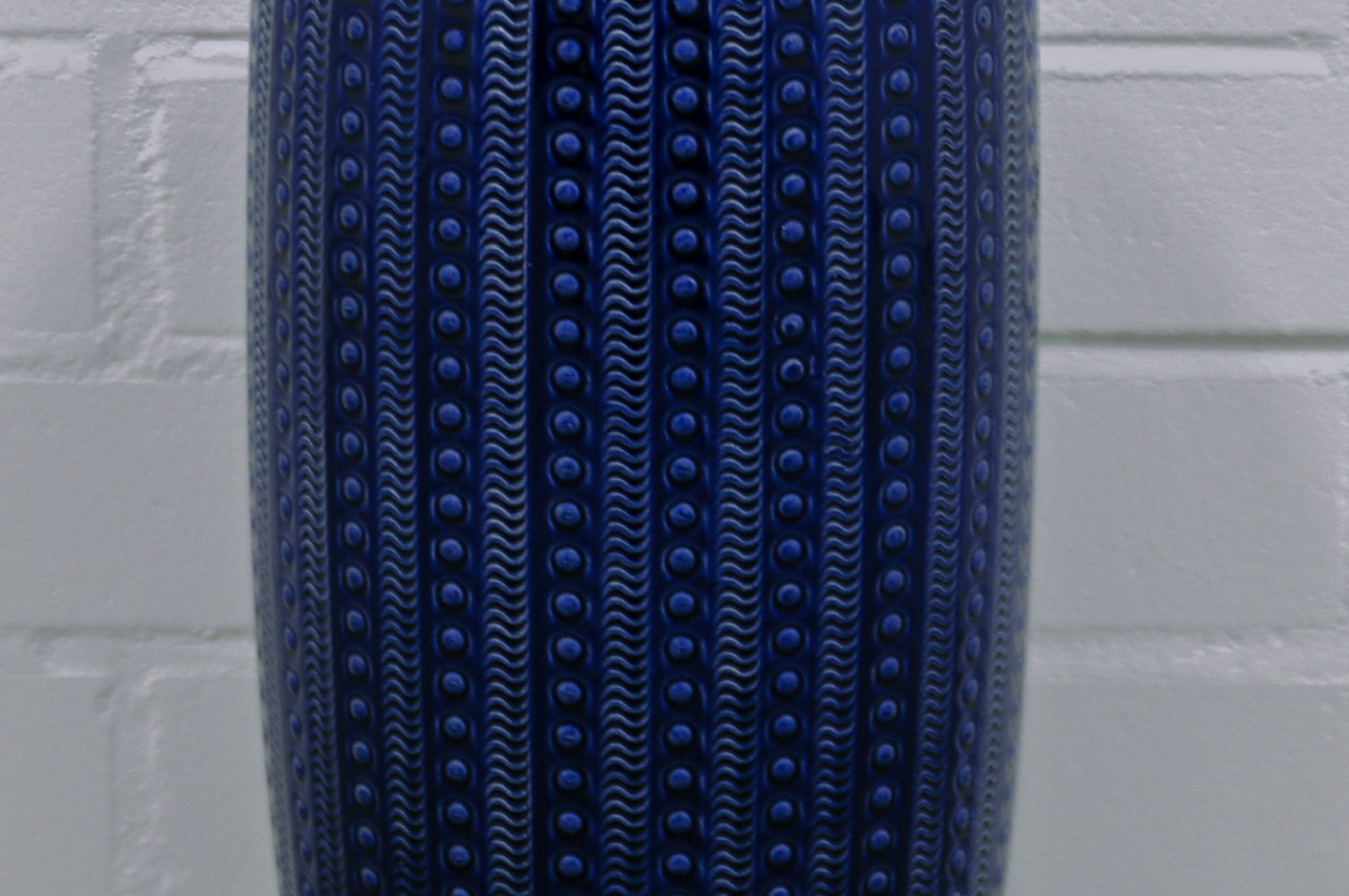 Vintage large blue floor vase west germany