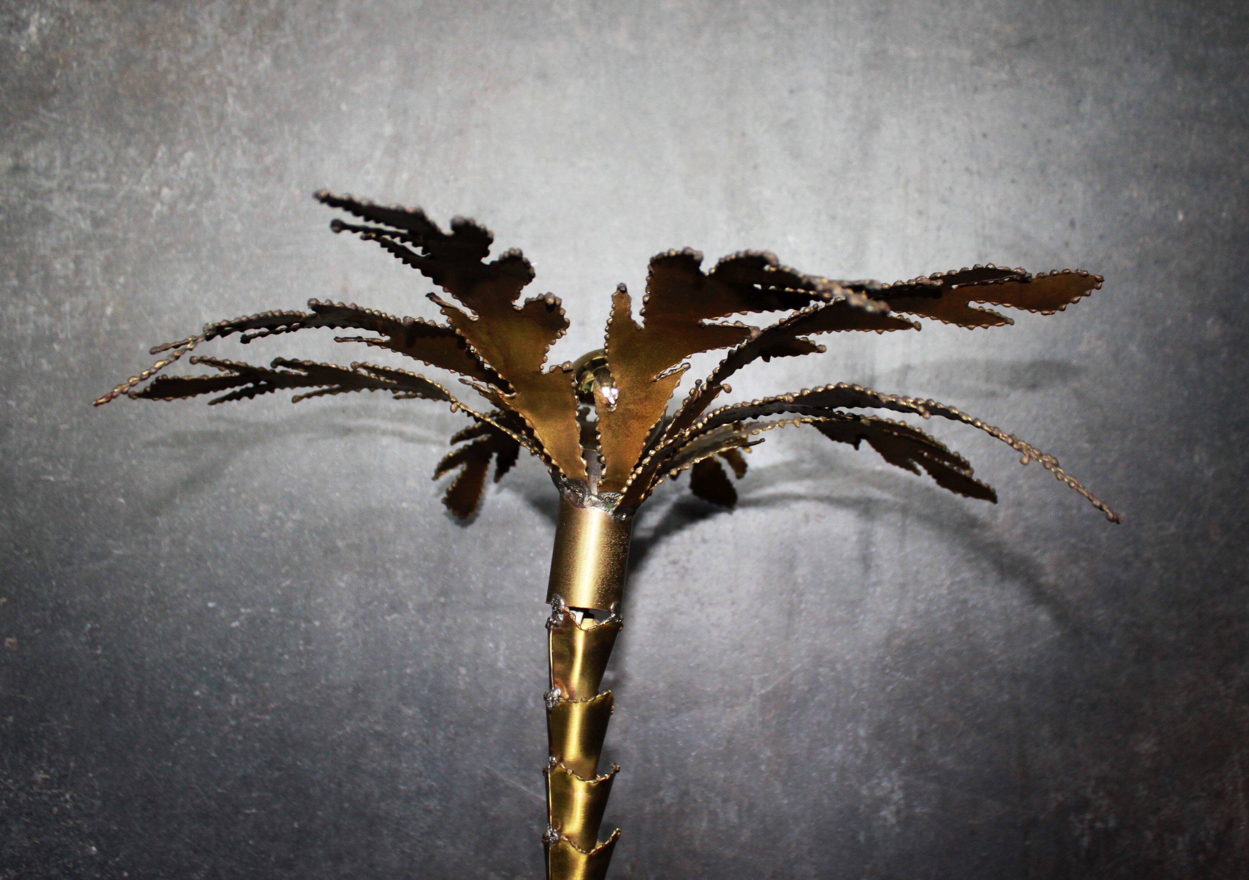 Brutalist palm lamp, 1970.