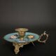 Napoleon III hand candle holder in cloisonné bronze, late 19th century