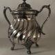 Silver-plated coffee pot and sugar bowl