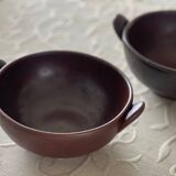 Duo of artisanal stoneware bowls