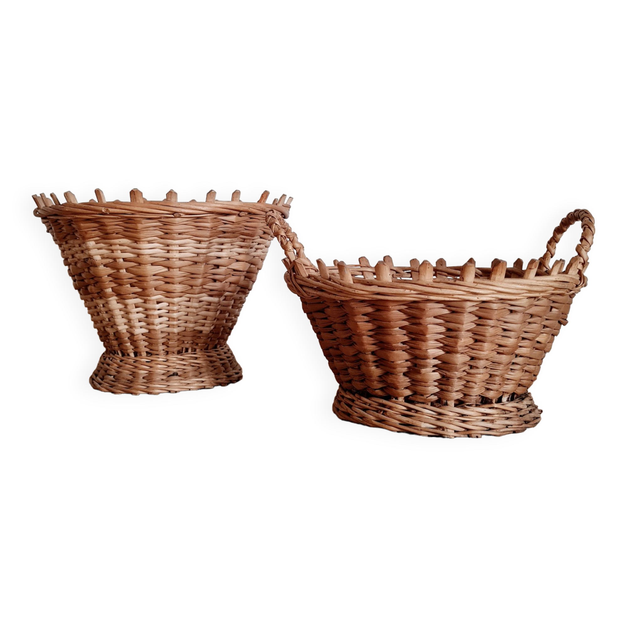 Antique rattan pot covers