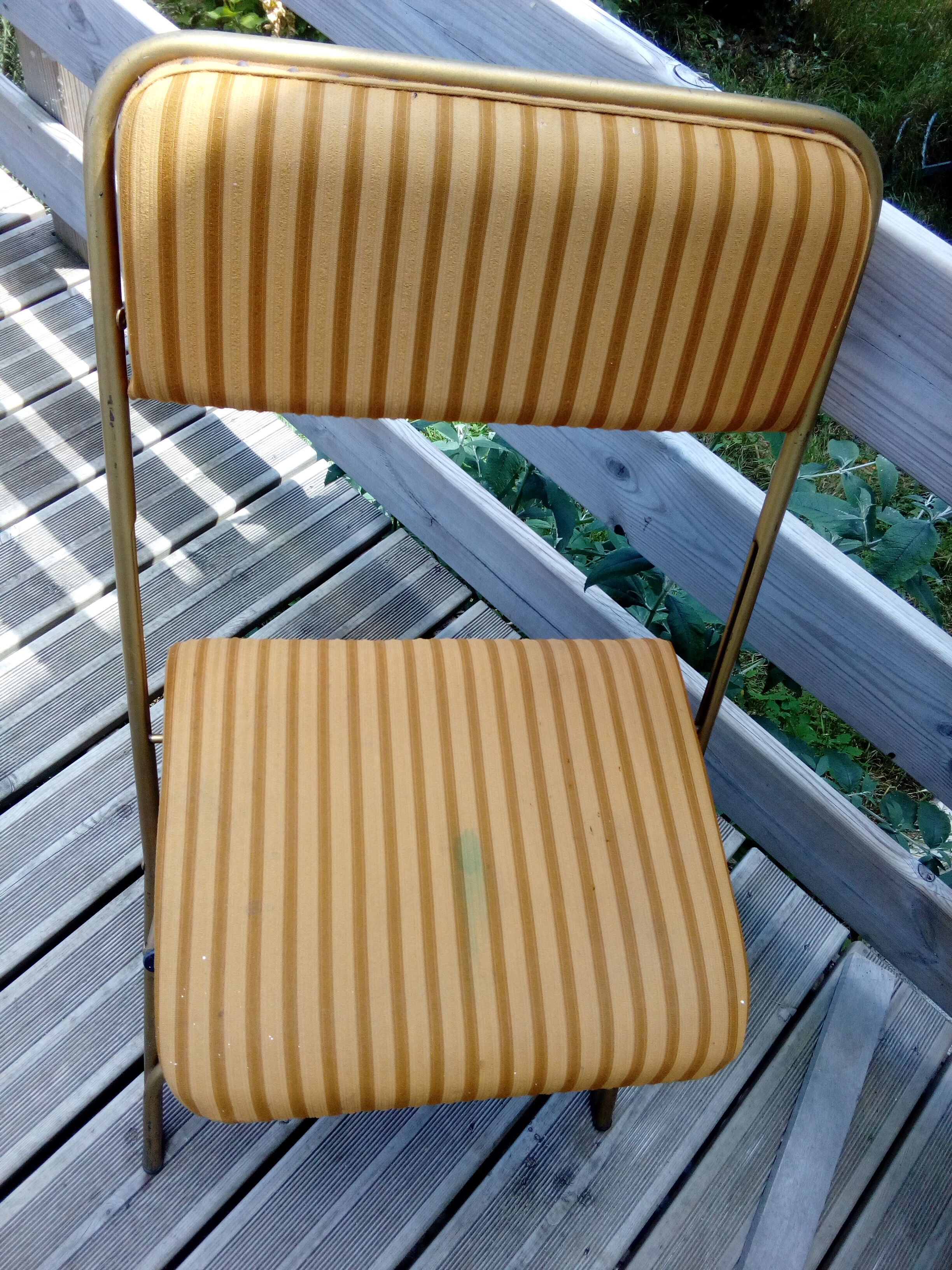 Pair of folding chairs Lafuma model Chantazur from before 1968