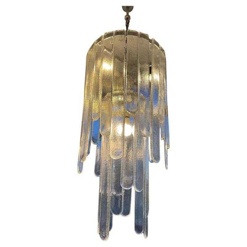 Murano Glass Waterfall Chandelier by Carlo Nason for Mazzega, 1970s