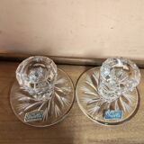 Pair of crystal candlesticks