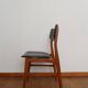 Lot de 6 chaises scandinaves skaï noir