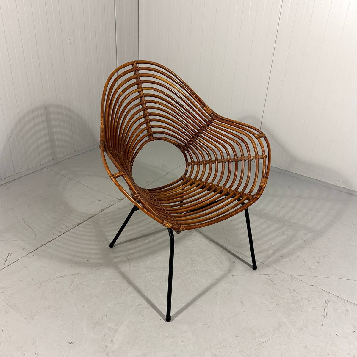 Rattan easy chairs by Rohé Noordwolde, Netherlands 1950-60’s