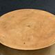 Side table or stool with a semi-spherical top in beige mango wood H50 D45
