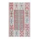 1970s Vintage Turkish Handmade Wool Cotton Pink Kilim Rug 97x158
