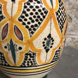 Vase Marocain Safi jaune et noir