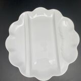 Compartmentalized plates in white Limoges porcelain