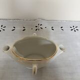 Old white porcelain saucière Fat Maigre