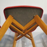 Set of 4 vintage chairs in skai