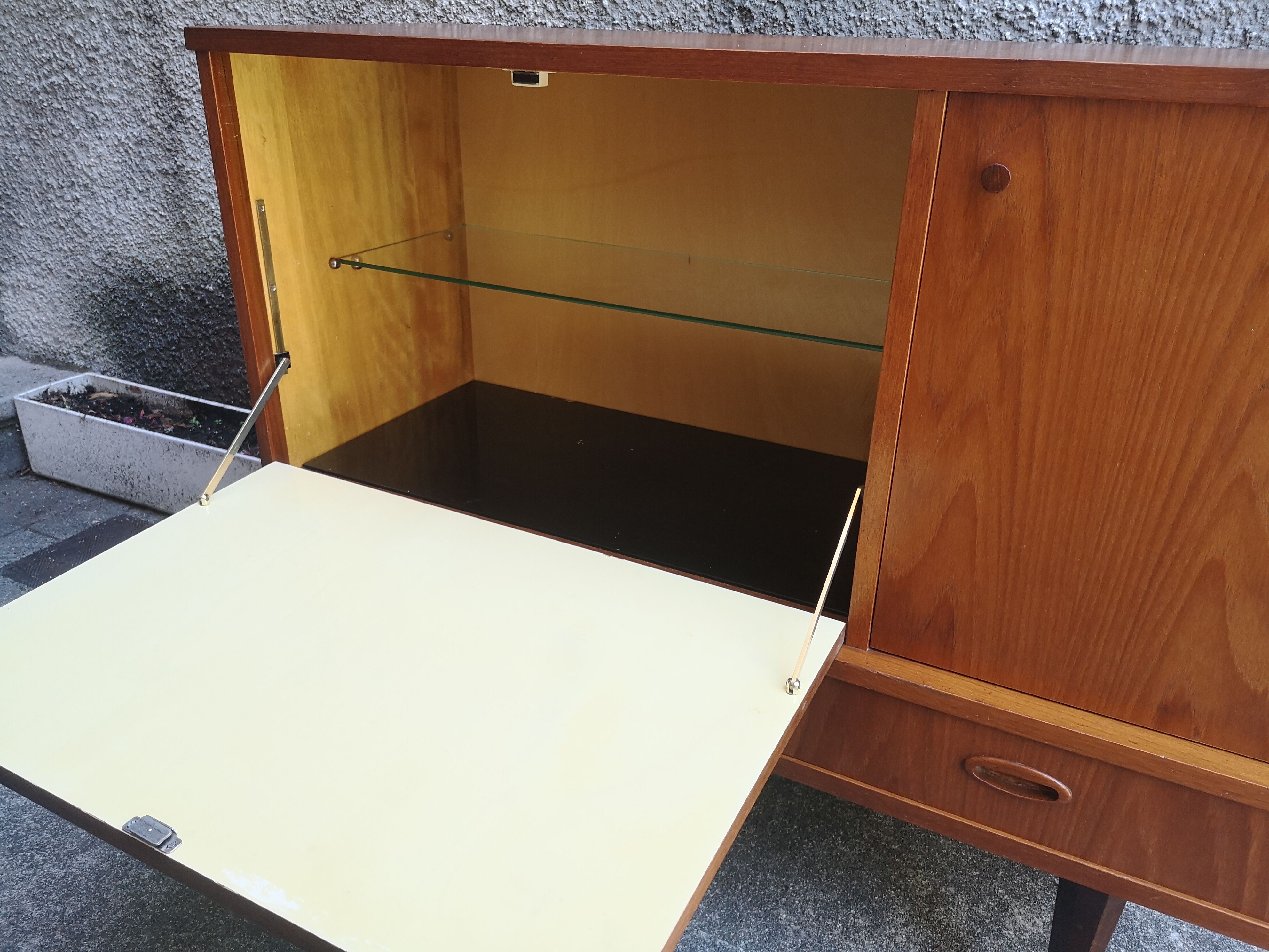 Low buffet, vintage, Scandinavian style in teak