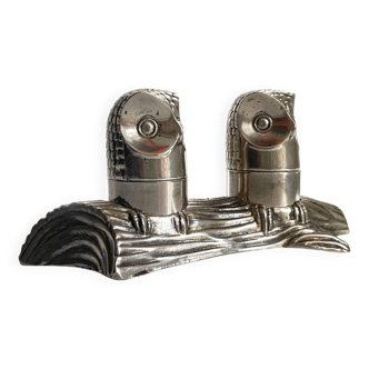 MH SALT PEPPER Service Silver Metal VINTAGE