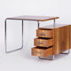 Functionalist Desk Czech Bauhaus Tubular Steel, 1930s