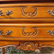 Louis XV mind jumper dresser, 2 drawers, cherry, 60s