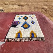 Beni Ouarain rug 250x150 cm in natural wool – Moroccan Berber rug