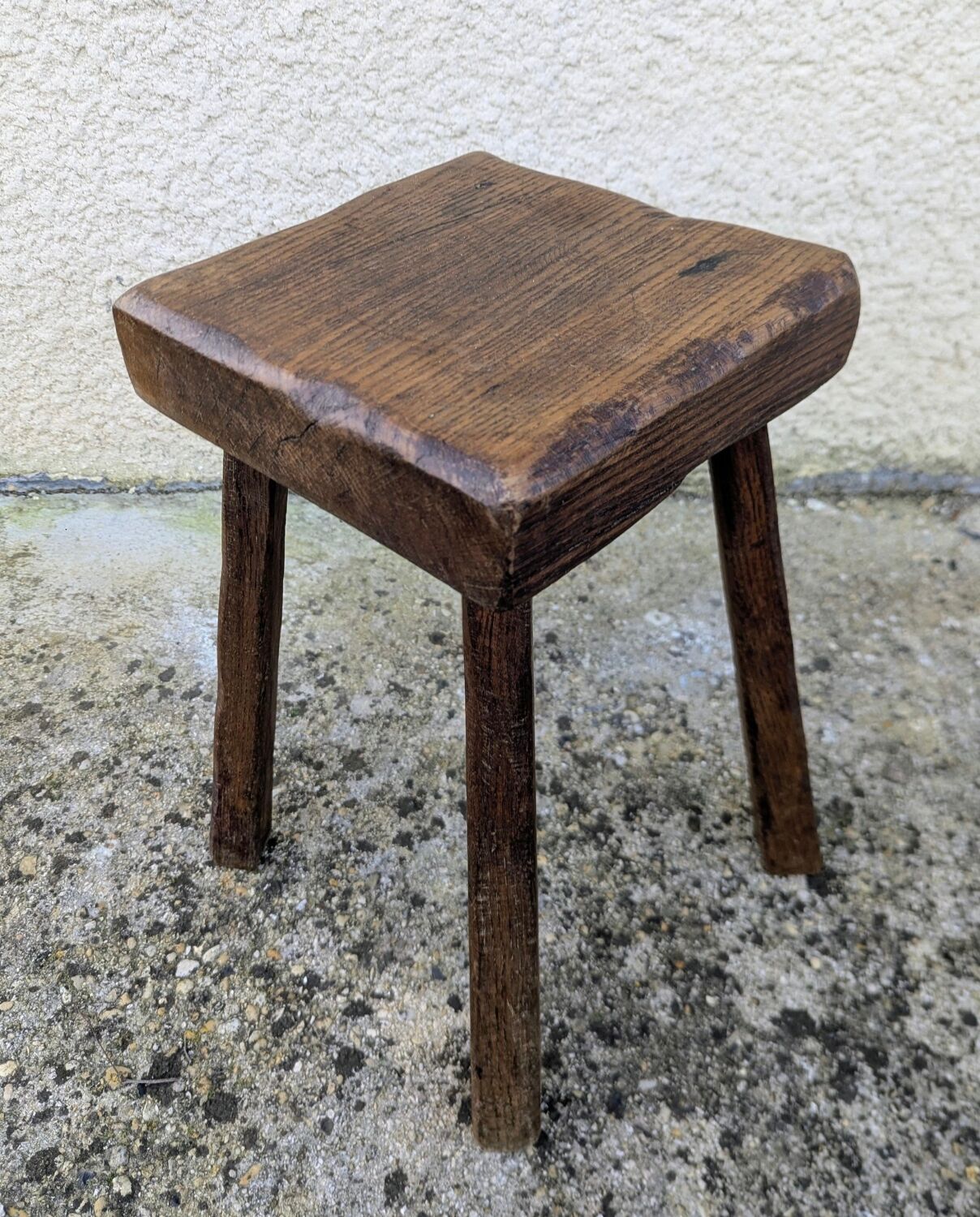 Brutalist Stool 60s 70s Mid Century Treated Countryside Mountain
