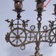 candelabrum decorative peacock wheels solid brass three lights