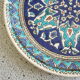 Oriental plate blue and turquoise tones
