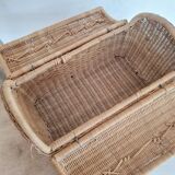 Old rattan trunk