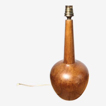 Pied lampe vintage bois tourné brut