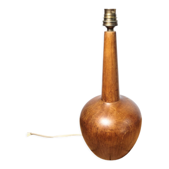 Foot lamp vintage wood turned raw